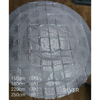 Lace Table Cloth Round (SILVER)
